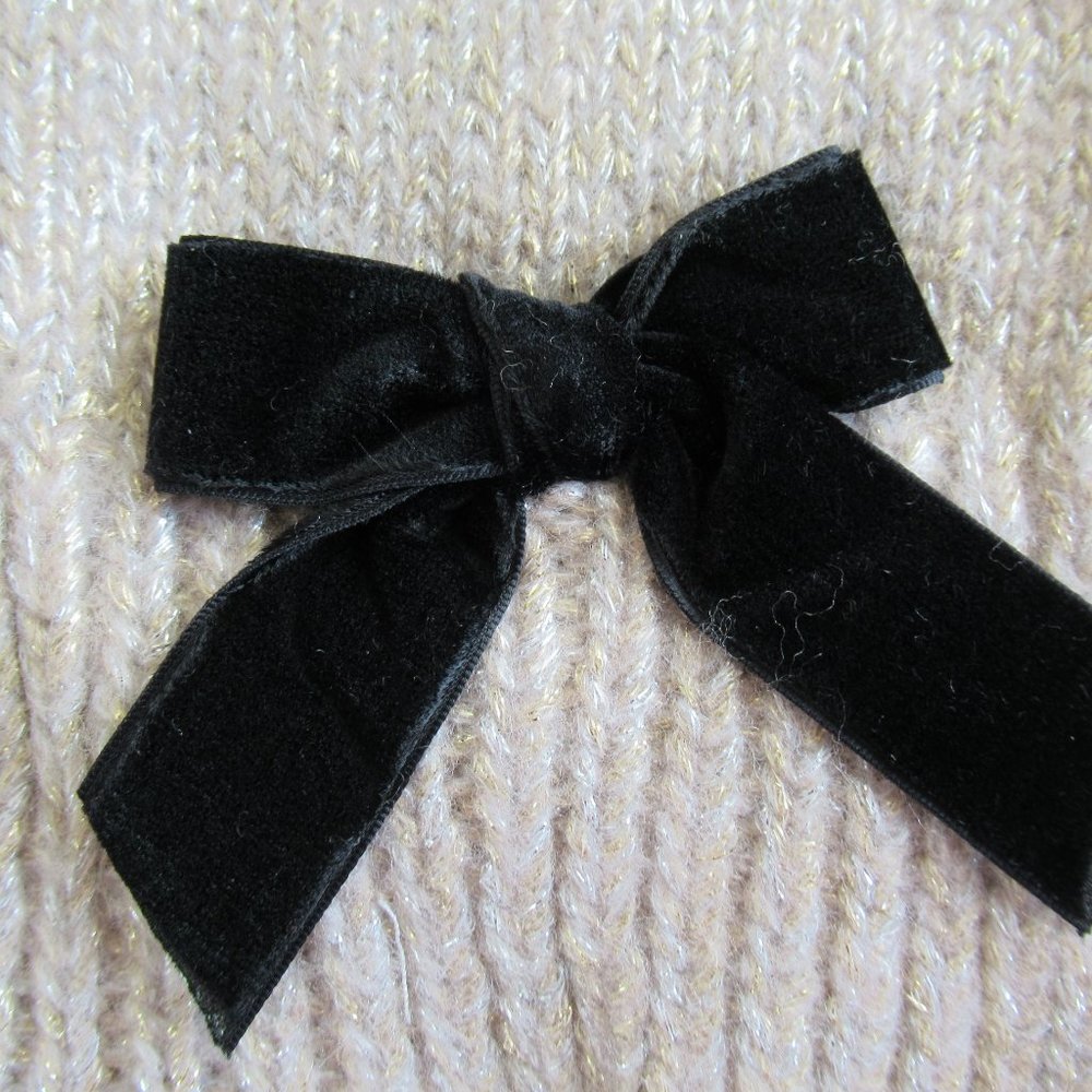 Kate Spade New York Western Velvet Metallic Bow Muffler Scarf NWT $98 - Picture 4 of 7